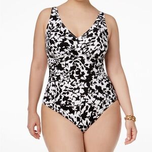 Women's Black and White Swimsuit